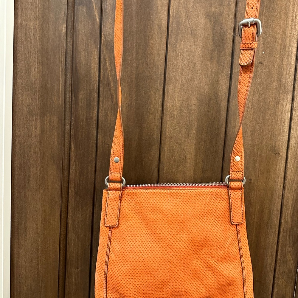 Fossil Marlow Textured Snake Embossed Leather Cro… - image 3